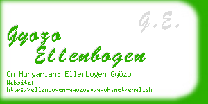 gyozo ellenbogen business card
